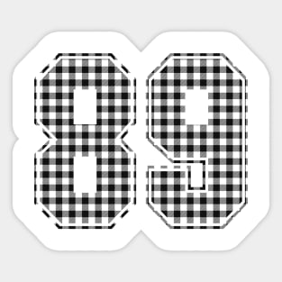 Plaid Number - 89 - Dark Sticker